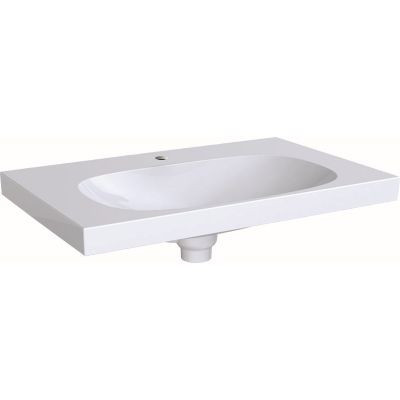 Geberit Acanto umywalka meblowa z otworem na baterię z ukrytym przelewem 75x48,2 cm ceramika biały 500.630.01.2 - OUTLET !!!