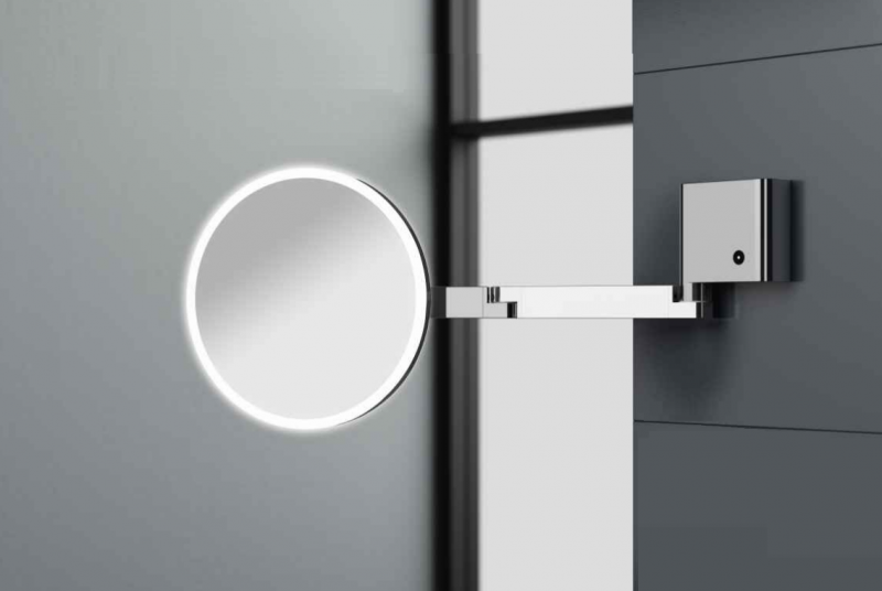 Stella lusterko kosmetyczne powiększające z podświetleniem LED ruchome chrom 2200650