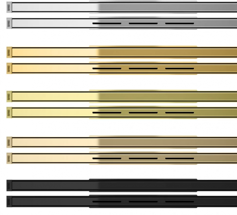 Wiper Intensi 316 Uno Lan odpływ liniowy na wymiar 40-120 cm Gold Brush złoty szlif 500.0259.45.120