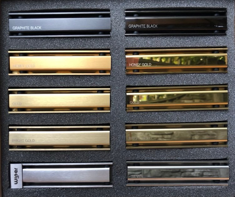 Wiper Intensi 316 Uno Lin odpływ liniowy na wymiar 40-120 cm Bright Gold Brush jasny złoty szlif 500.0258.48.120