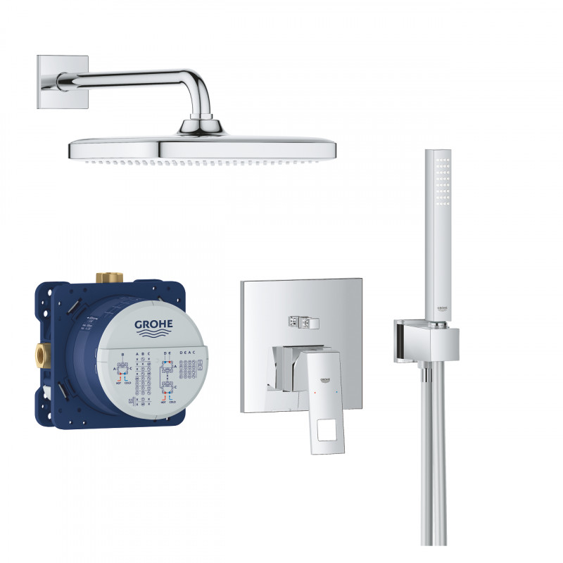 Grohe Eurocube zestaw podtynkowy z deszczownicą Tempesta Cube 25x25 kompletny 25239000
