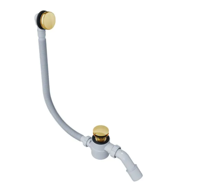 Excellent Moli syfon wannowy click-clack z przelewem złoty połysk ARIN.3210GL