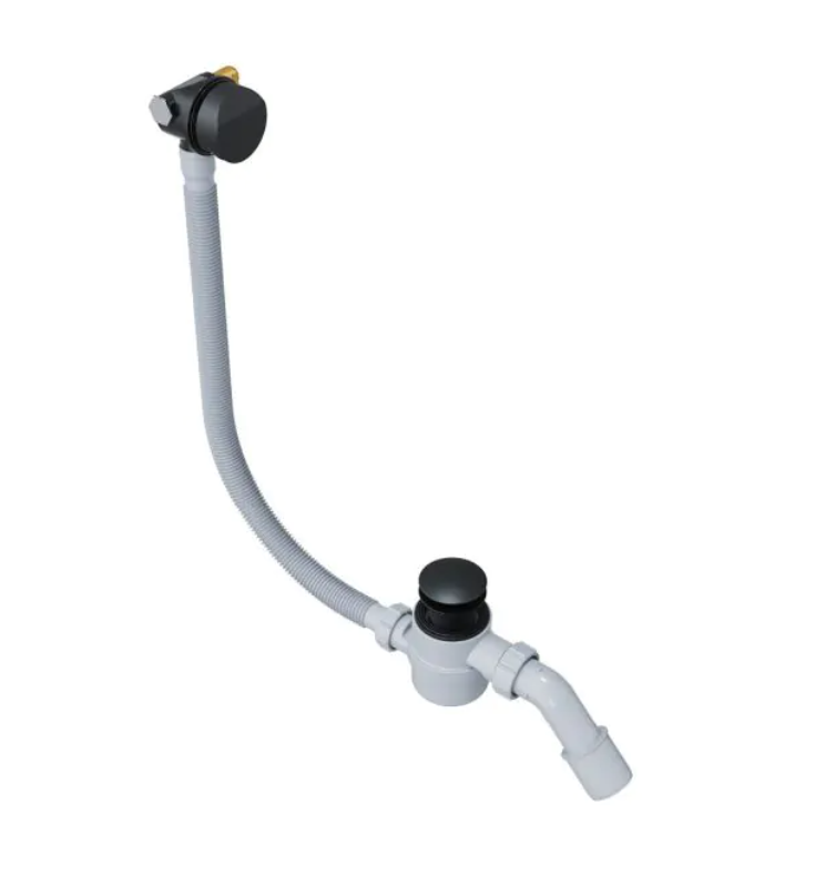 Excellent Hover syfon wannowy z napełnianiem przez przelew czarny mat ARIN.3410BL