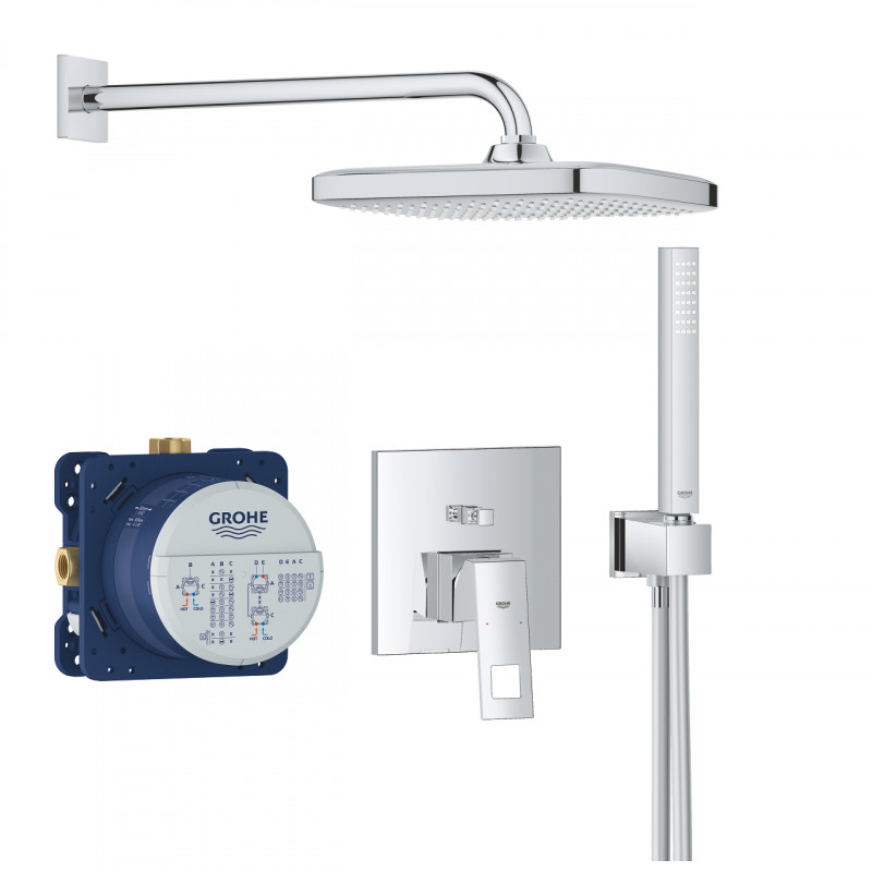 Grohe Eurocube zestaw podtynkowy z deszczownicą Tempesta Cube 25x25 kompletny 25239000