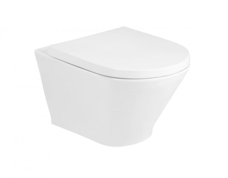 Geberit Duofix Delta + Roca Gap Round RimClean - Zestaw 6w1 - kompletny stelaż + muszla + deska wolnoopadająca