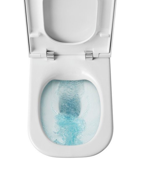 Geberit Duofix Delta + Roca Gap Round RimClean - Zestaw 6w1 - kompletny stelaż + muszla + deska wolnoopadająca