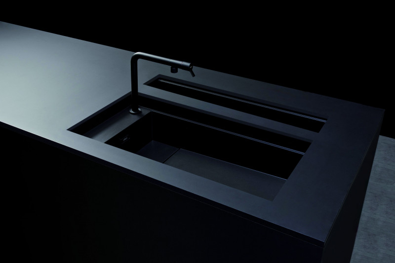 Elleci Dialogo 360 zlewozmywak modułowy 1 komora XXL wpuszczana w blat K86 czarny KeratekPlus LKD36086BKM