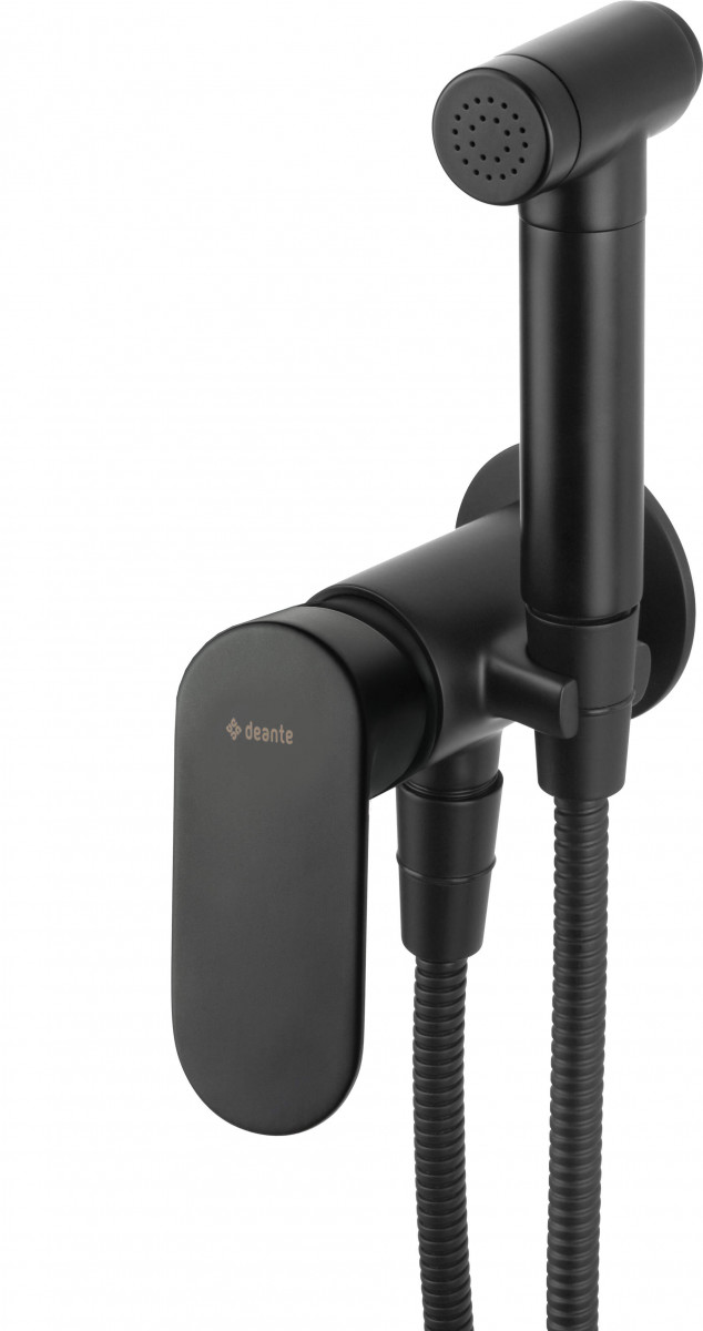 Deante Alpinia Bateria bidetowa podtynkowa ze słuchawką typu bidetta czarny matowy BGAN34M