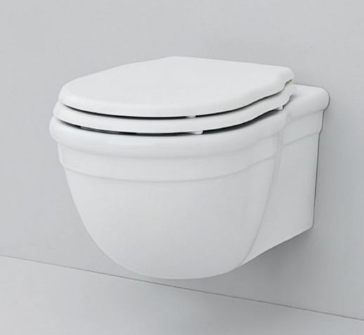 Artceram Hermitage muszla wisząca rimless retro + deska wolnoopadająca HEV010 + HEA005