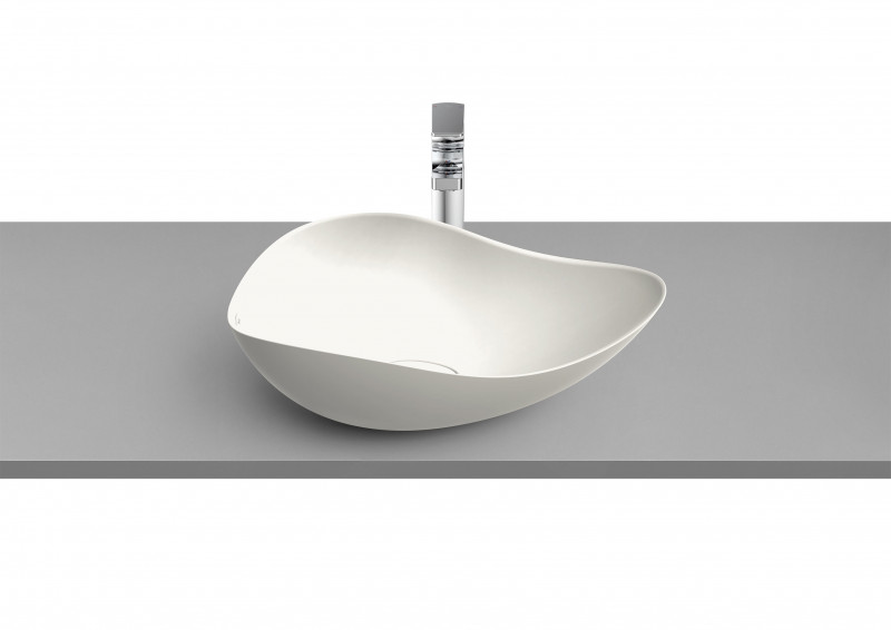 Roca Ohtake umywalka stawiana na blat asymetryczna 54x37,5 beżowy A327A13650