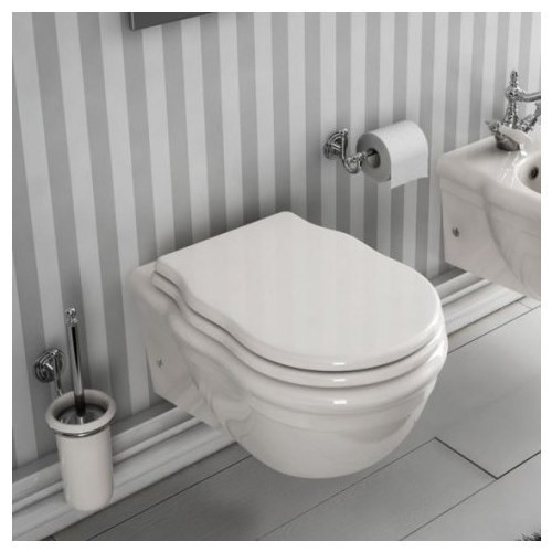 Artceram Hermitage muszla wisząca rimless retro + deska wolnoopadająca HEV010 + HEA005