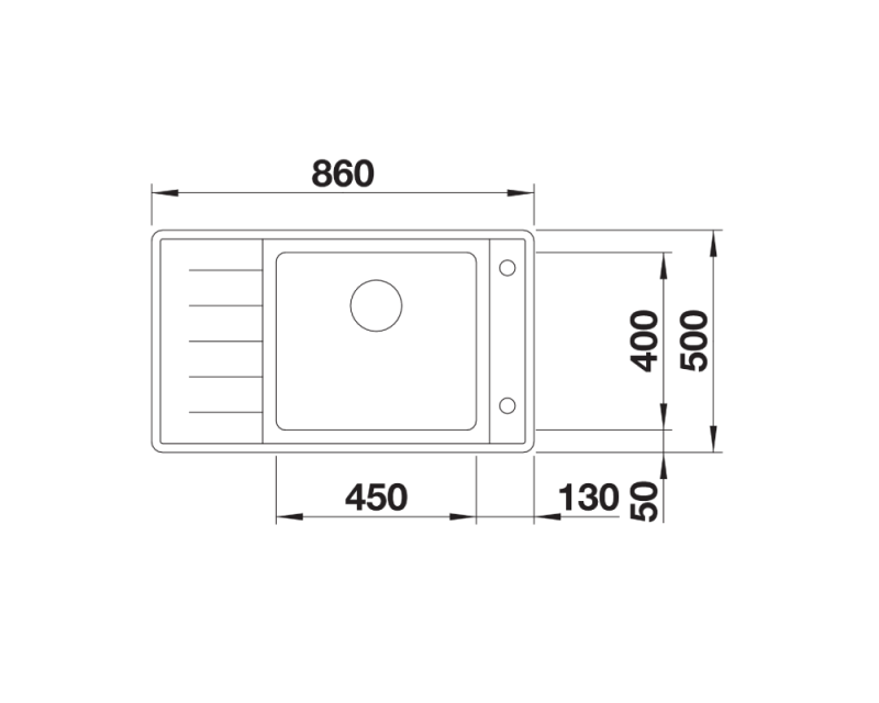Blanco Adano XL 6 S-IF compact zlewozmywak 1 komora z ociekaczem prawa wpuszczana w blat lub na równi z blatem stal szlachetna 523001