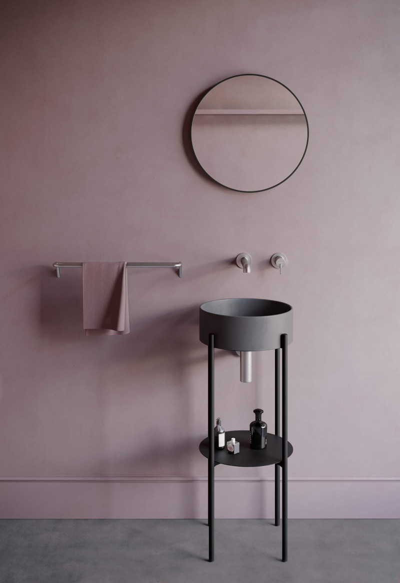 Deante Silia konsola łazienkowa stojąca nero czarny matowy CKSN36A