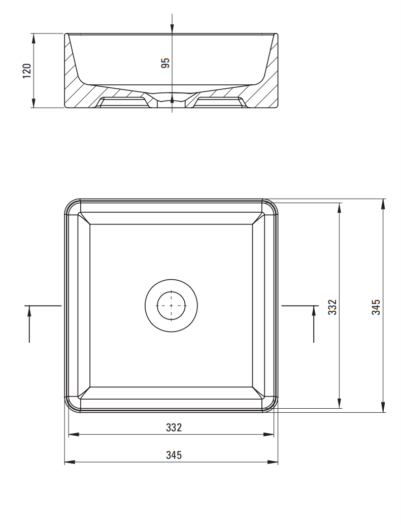 Deante Jasmin umywalka stawiana na blat 34,5x34,5 cm biały CDJ6U3S