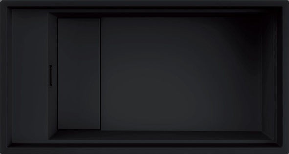 Elleci Dialogo 360 zlewozmywak modułowy 1 komora XXL wpuszczana w blat K86 czarny KeratekPlus LKD36086BKM