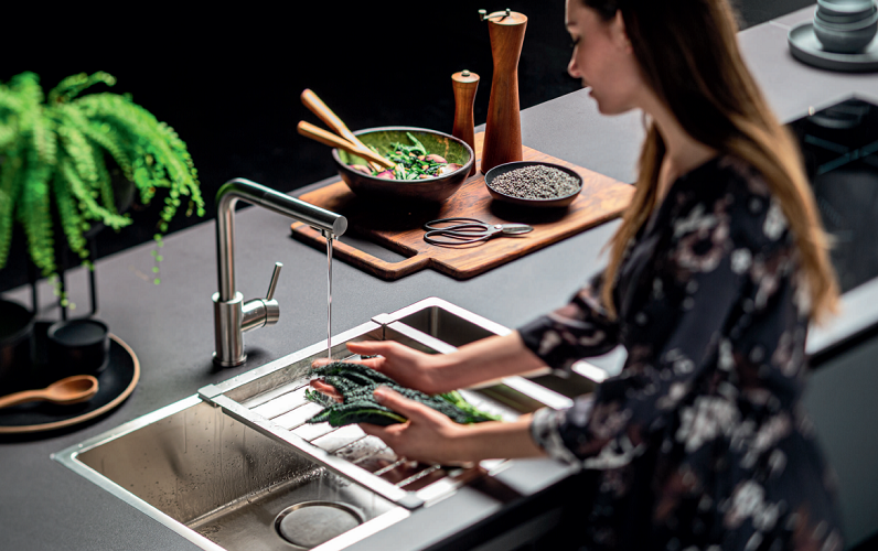 Falmec Como 40 zlewozmywak komora wpuszczana stal inox AISI 304 SCO4000F.00#SSF