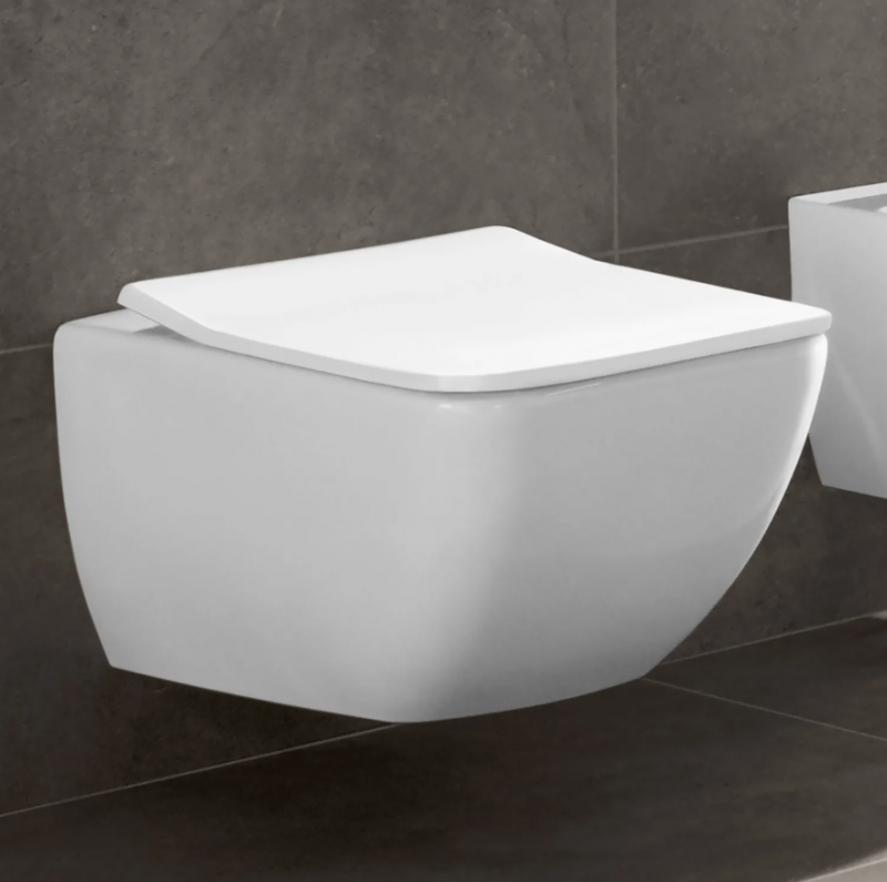 Geberit Duofix Delta + Villeroy&Boch Venticello Directflush - Zestaw 6w1 - kompletny stelaż + muszla + deska wolnoopadająca slim
