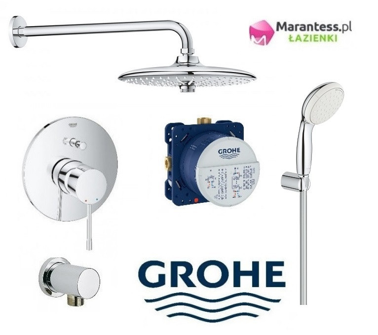 Grohe Essence New Smartbox zestaw podtynkowy kompletny z deszczownicą Euphoria 260 26X26 cm 24058001NAT17