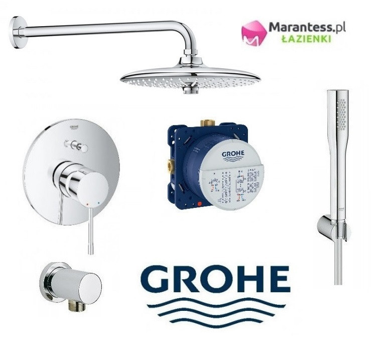 Grohe Essence New Smartbox zestaw podtynkowy kompletny z deszczownicą Euphoria 260 26X26 cm 24058001NAT16