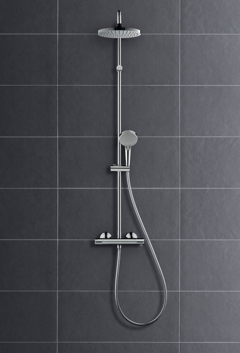Hansgrohe Vernis Blend 200 1jet komplet prysznicowy z termostatem i deszczownicą chrom połysk 26276000