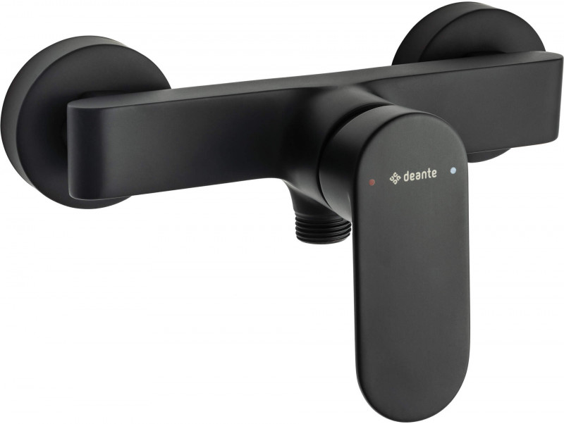 Deante Alpinia bateria prysznicowa ścienna czarny matowy BGAN40M