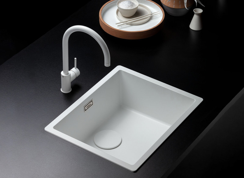 Falmec Iseo 70 zlewozmywak komora podwieszana/wpuszczana ceramix biały matowy SIS7000F.00#CWF