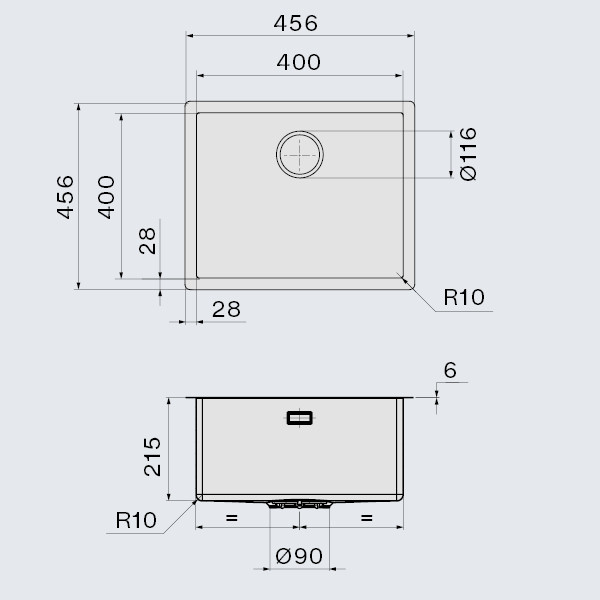Falmec Iseo 40 zlewozmywak komora podwieszana/wpuszczana ceramix biały matowy SIS4000F.00#CWF