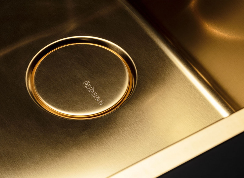 Falmec Como PVD 50 zlewozmywak komora podwieszana/wpuszczana stal złoty SCO5000F.00#PGF