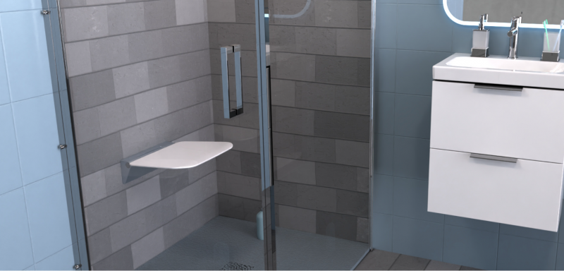 Excellent Seduro Premium siedzisko prysznicowe składane duroplast biały DOEX.SP365.306.WH