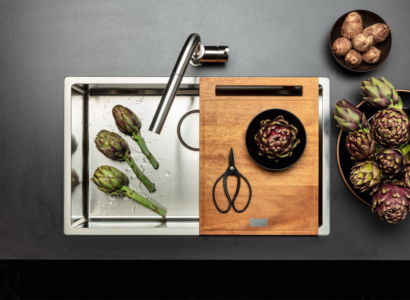 Falmec Como 70 zlewozmywak komora podwieszana stal inox AISI 304 SCO7000U.00#SSF