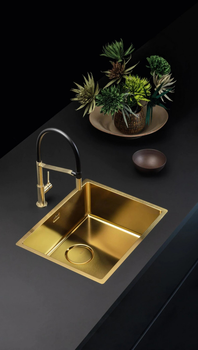 Falmec Como PVD 50 zlewozmywak komora podwieszana/wpuszczana stal złoty SCO5000F.00#PGF