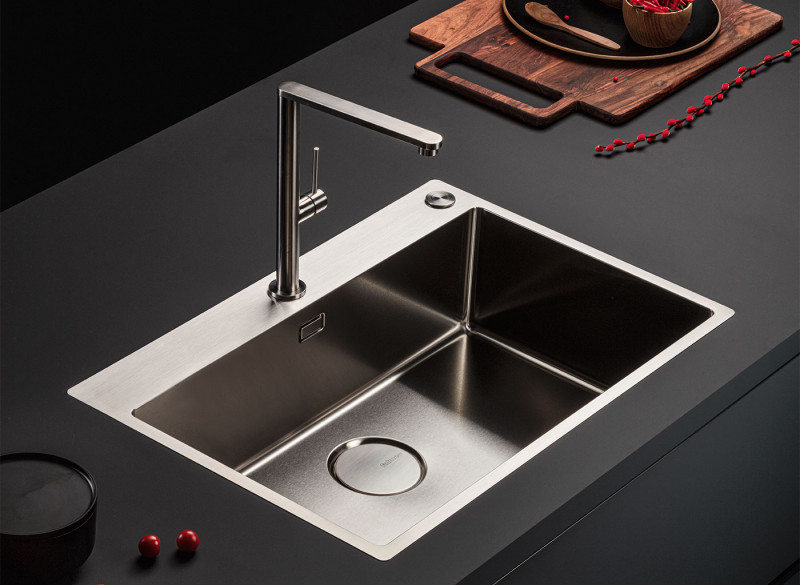 Falmec Garda 70 zlewozmywak komora wpuszczana korek automatyczny stal inox AISI 304 SGA7000F.00#SSF