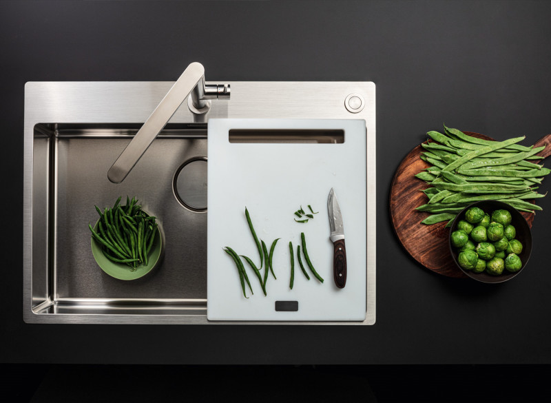 Falmec Garda 70 zlewozmywak komora wpuszczana korek automatyczny stal inox AISI 304 SGA7000F.00#SSF