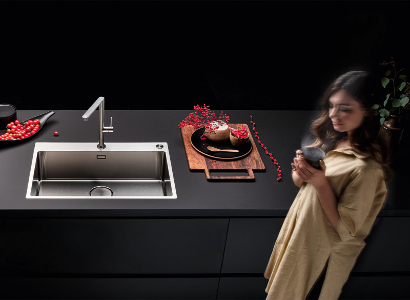 Falmec Garda 70 zlewozmywak komora wpuszczana korek automatyczny stal inox AISI 304 SGA7000F.00#SSF