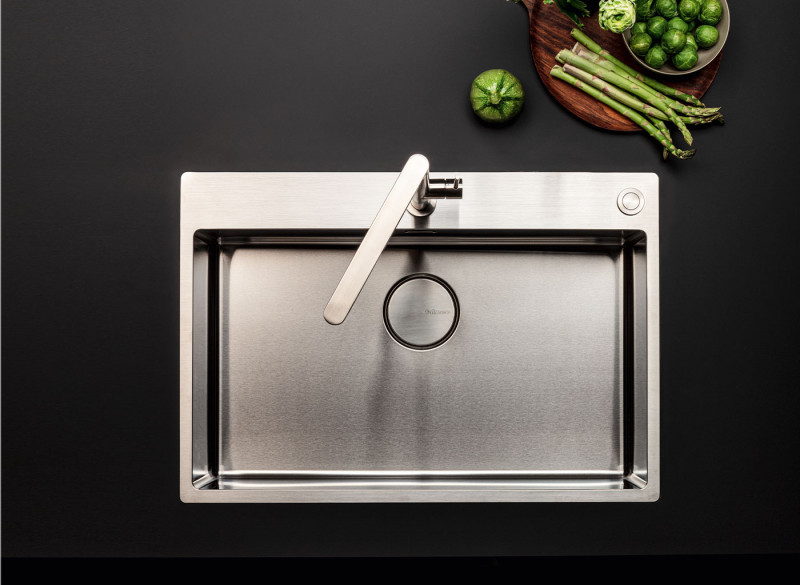 Falmec Garda 70 zlewozmywak komora wpuszczana korek automatyczny stal inox AISI 304 SGA7000F.00#SSF