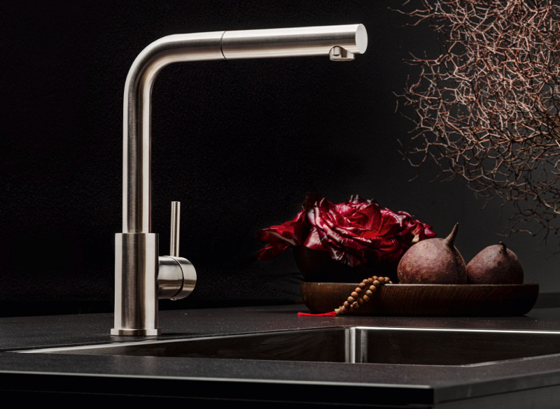 Falmec Pure Steel Corner bateria zlewozmywakowa z wyciąganą wylewką inox MPSC.00#SSF