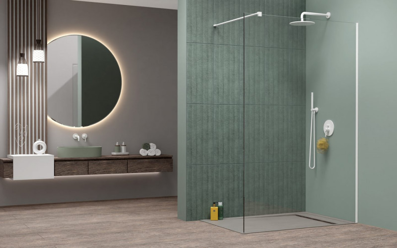 Radaway Modo New White II kabina typu Walk-In 60 cm L/P biały przeźroczyste Easy Clean 389064-04-01