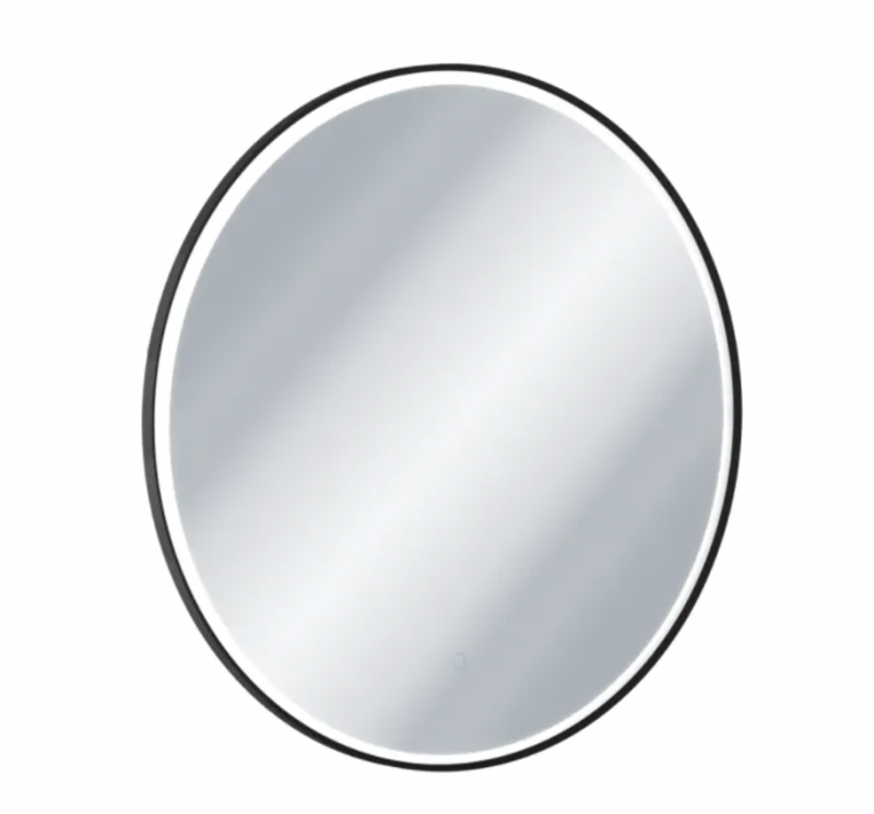 Excellent Corido lustro okrągłe LED w ramie aluminiowej 80 cm czarny mat DOEX.CO080.BL