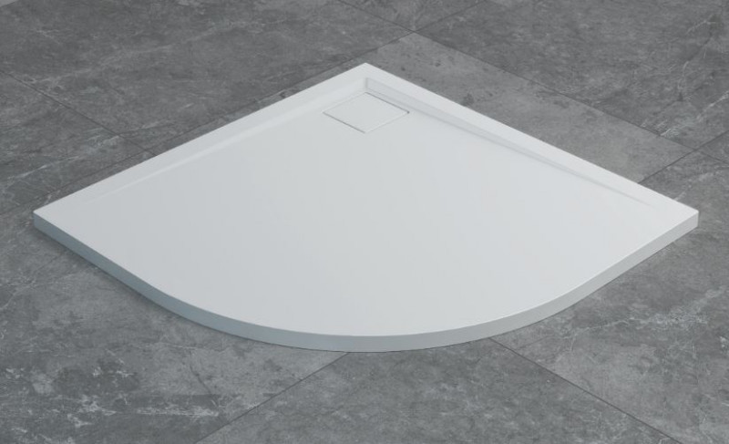 Sanswiss LIVADA W20Q brodzik półokrągły 90x90 konglomerat gelcoat biały W20R5509004