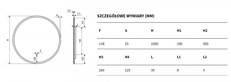 Excellent Lumiro lustro LED w ramie akrylowej okrągłe 100 cm DOEX.LU100.AC
