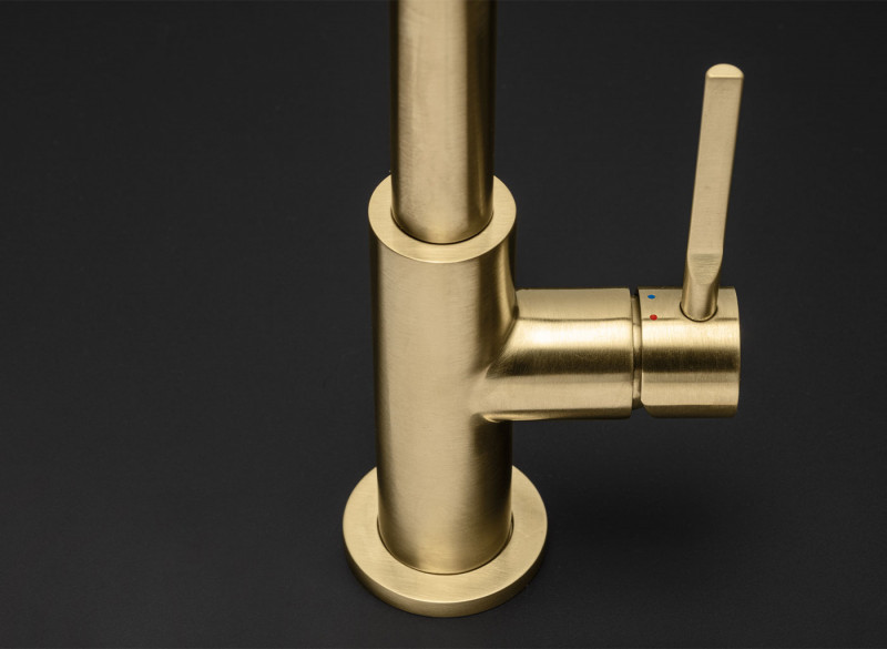 Falmec Trevi Pro bateria zlewozmywakowa z wyciąganą wylewką złoty MTRP.00#PGF