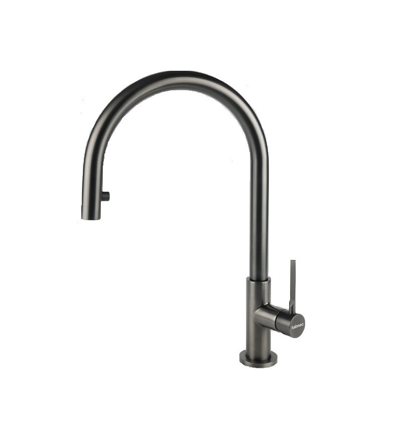 Falmec Trevi Round bateria zlewozmywakowa z wyciąganą wylewką gun metal MTRR.00#PPF