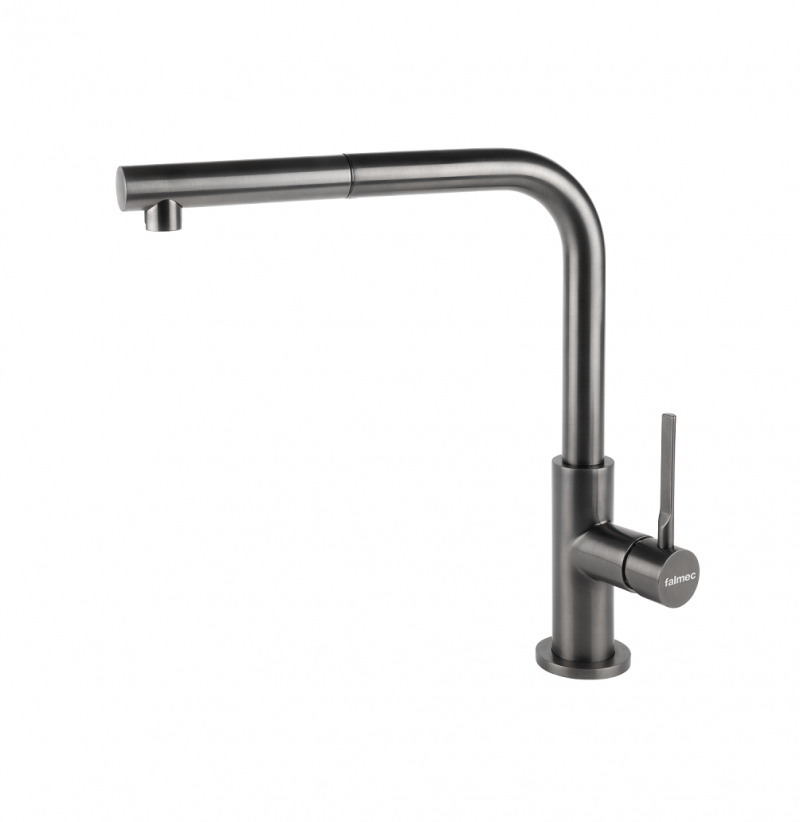 Falmec Trevi Corner bateria zlewozmywakowa z wyciąganą wylewką gun metal MTRC.00#PPF