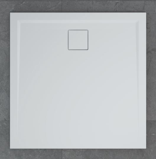 Sanswiss LIVADA W20Q brodzik kwadratowy 80x80 konglomerat gelcoat biały W20Q08004