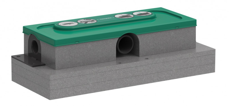 Hansgrohe uBox Zestaw podstawowy do odpływu liniowego montaż płaski 57 mm 01000180