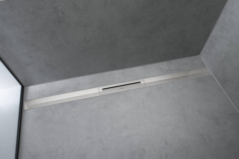 Hansgrohe RainDrain Flex Element zewnętrzny odpływu 700 z możliwością przycięcia do montażu w podłodze stal szczotkowana 56043800