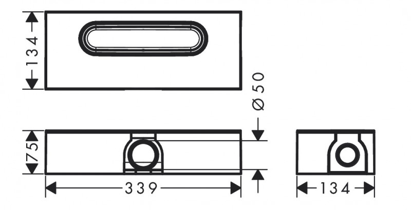 Hansgrohe uBox Zestaw podstawowy do odpływu liniowego montaż standardowy 75 mm 01001180