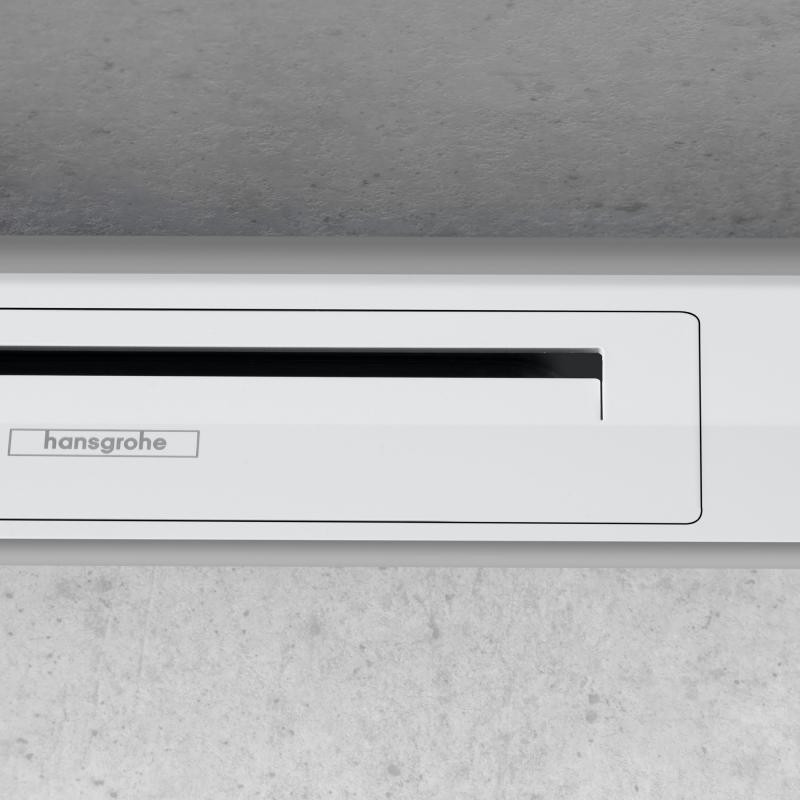 Hansgrohe RainDrain Flex Element zewnętrzny odpływu 1200 z możliwością przycięcia do montażu przy ścianie biały matowy 56054700