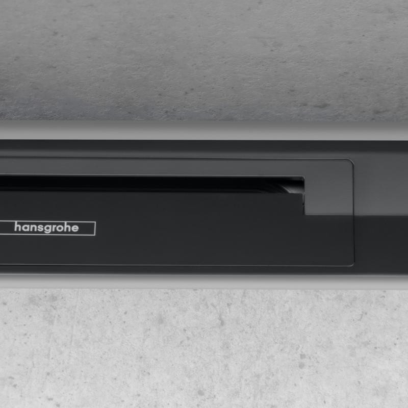 Hansgrohe RainDrain Flex Element zewnętrzny odpływu 800 z możliwością przycięcia do montażu przy ścianie czarny matowy 56051670
