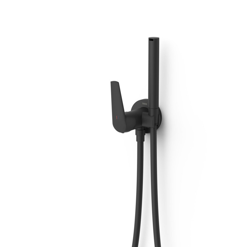 Tres Fuji bidetka bateria podtynkowa do bidetu lub toalety czarny matowy 28112301NM